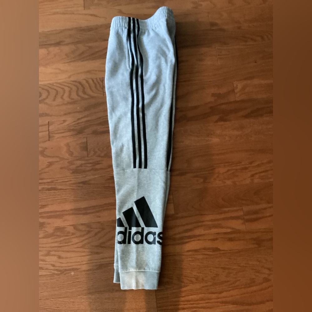 Adidas  Gray Jogger Pants with Black Logo